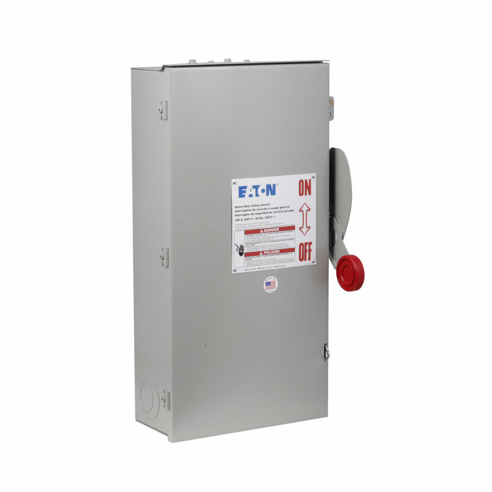 Cutler Hammer DH323NRK Disconnect Switch | 240V 100A 3P Fusible NEMA 3R DH Series