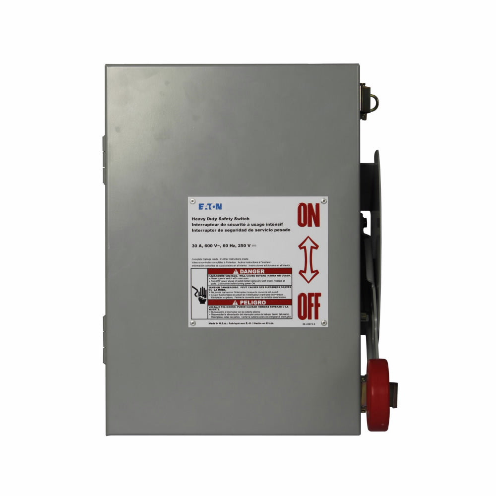 Cutler Hammer DH361UDK Disconnect Switch | 600V 30A 3P Non-Fusible DH Series
