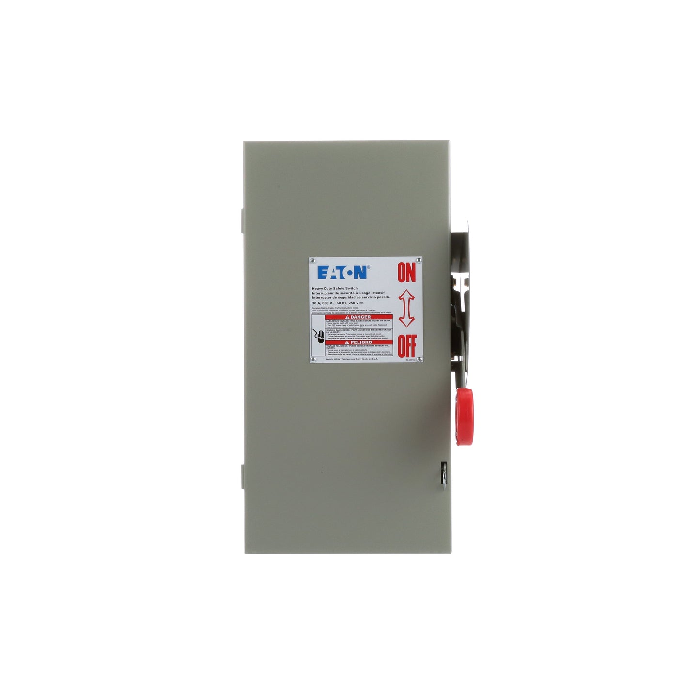 Cutler Hammer DH361UGK Disconnect Switch | 600V AC/250V DC 30A 3P Non-Fusible 200kA@600V DH Series