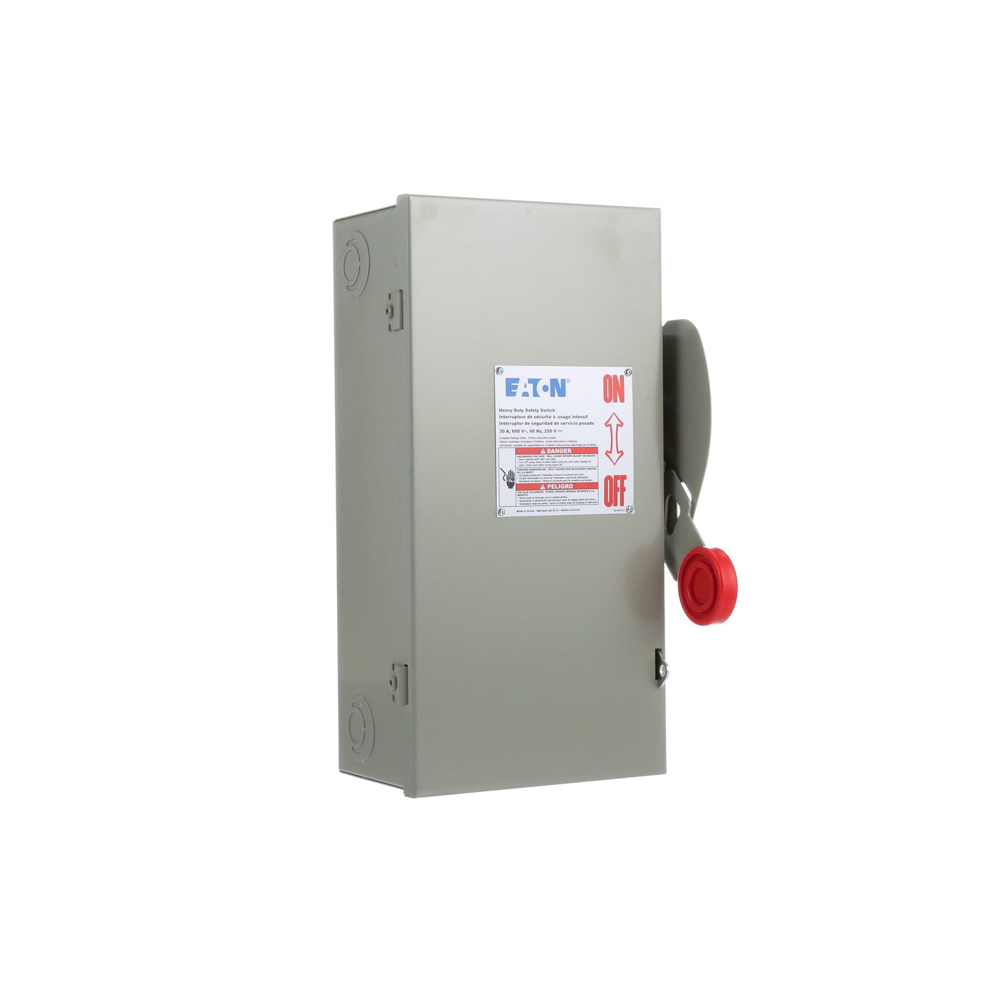 Cutler Hammer DH361UGK Disconnect Switch | 600V AC/250V DC 30A 3P Non-Fusible 200kA@600V DH Series