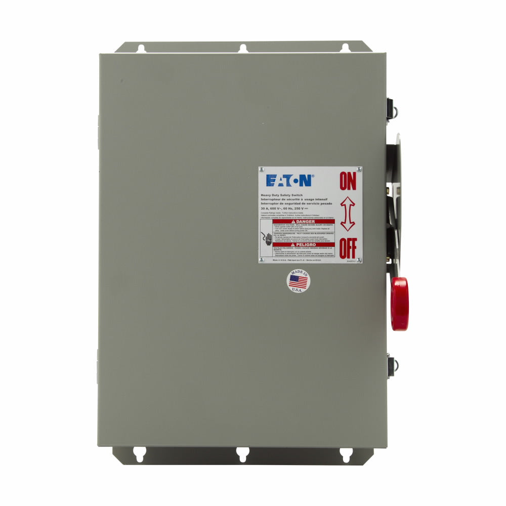 Cutler Hammer DH461UDK Disconnect Switch | 600V 30A 3P 4Pole 200kA@600V NEMA 12 DH Series
