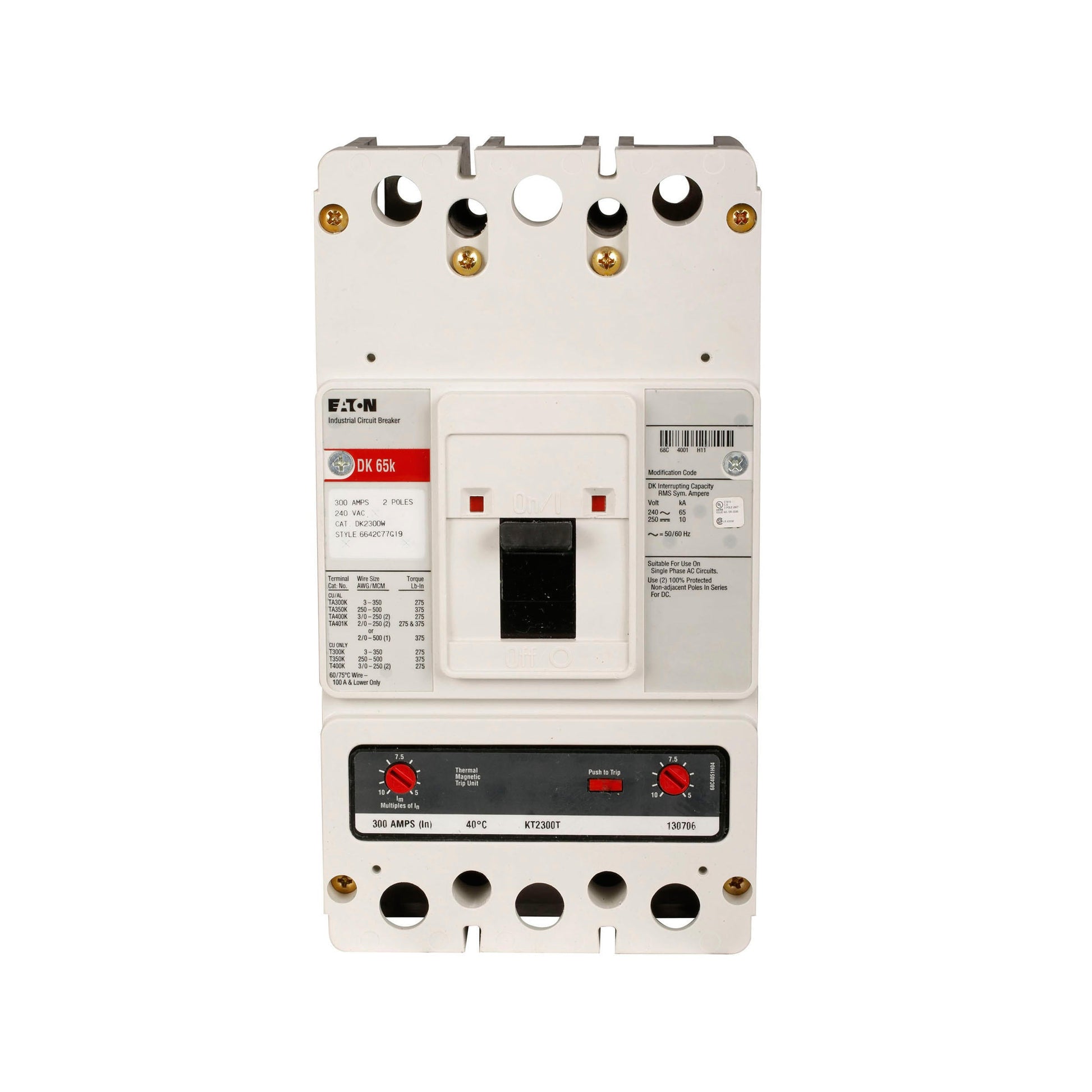 DK2250Y Cutler Hammer Molded Case Circuit Breaker Series C 250A 240V - Essential Electric Supply