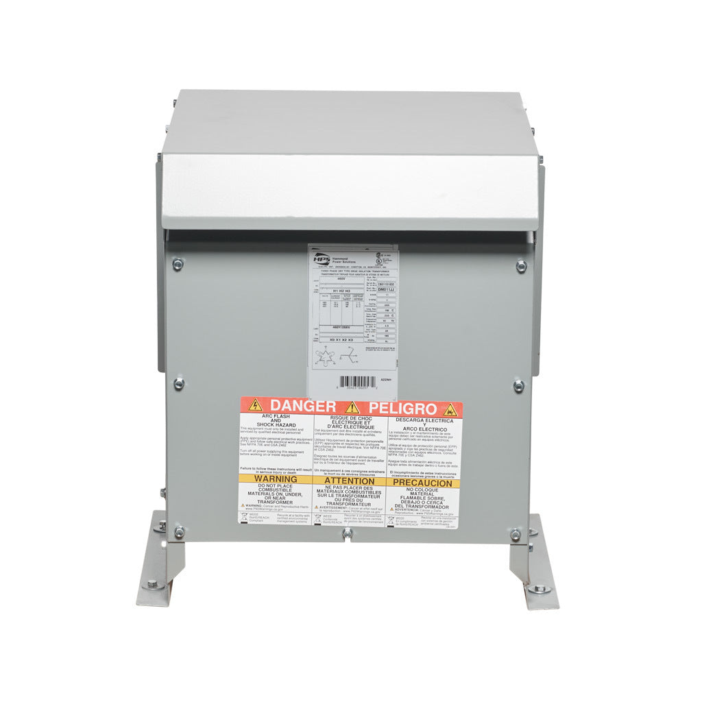 Hammond Power Solutions DM011JJ Transformer 3-Phase 11kVA 460V Delta/Wye