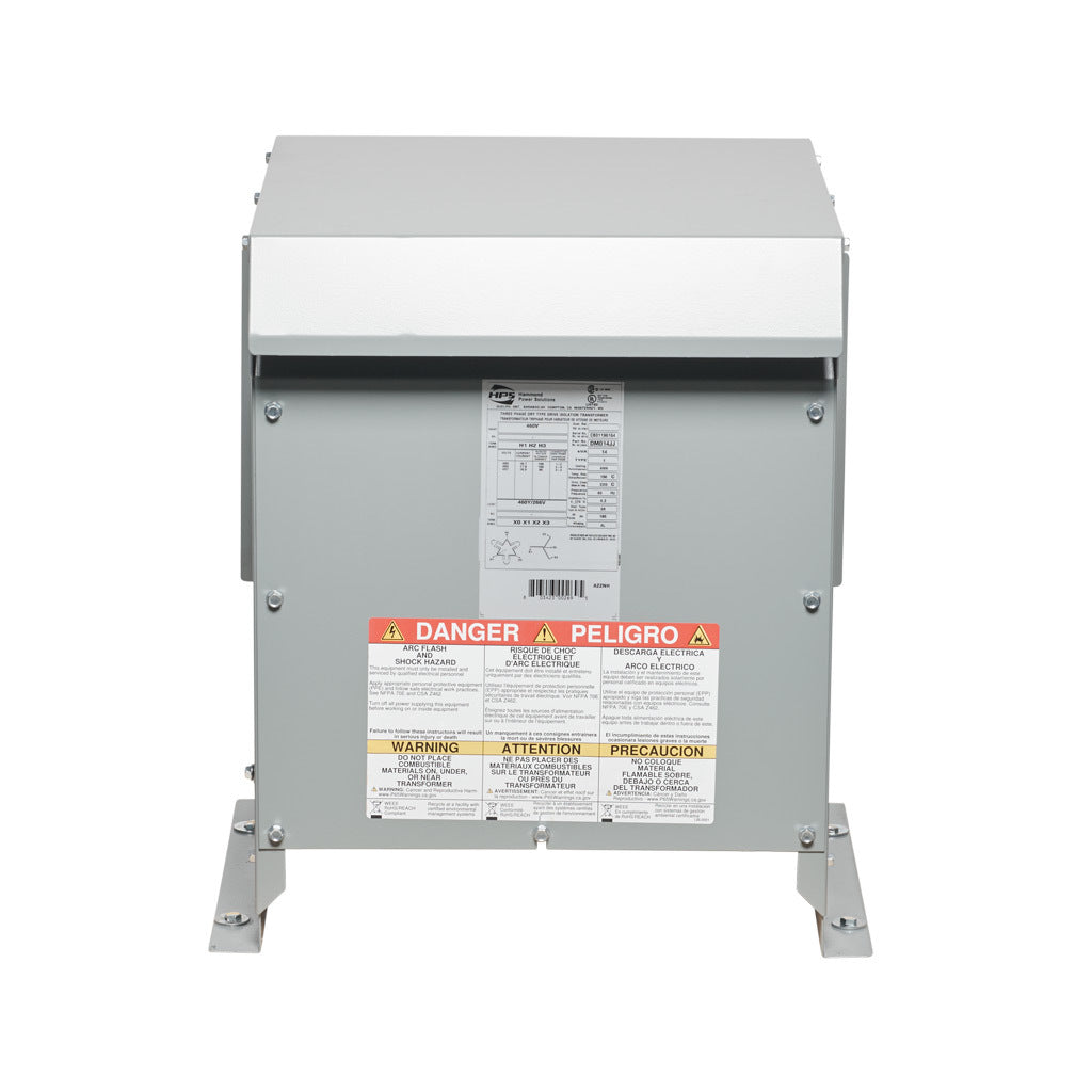 Hammond Power Solutions DM014JJ Transformer 14kVA 460D-460Y/266V