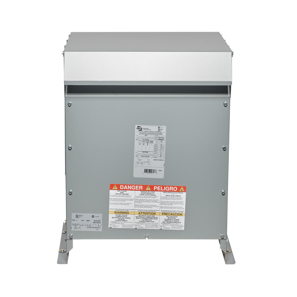 Hammond Power Solutions DM040JJ Transformer 3-Phase 40kVA 460D-460Y/266V