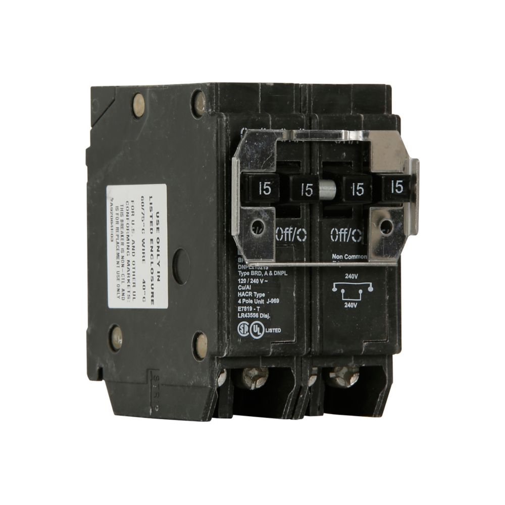 Eaton DNPL154015 Circuit Breaker | 59V 40A 2P 10kA@240V Plug-In Type DNPL
