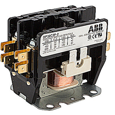ABB DP30C2P-2 Contactor | 2 Pole 1 Phase 600V 30A DP Series