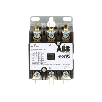 ABB DP30C3P-1 Contactor | 3P 3PH 600V 20A 15HP DP Series