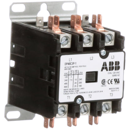 ABB DP40C3P-1 Contactor | 3P 3PH 600V 40A 20HP DP Series
