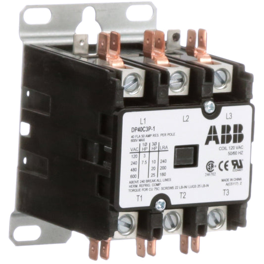 ABB DP40C3P-1 Contactor | 3P 3PH 600V 40A 20HP DP Series