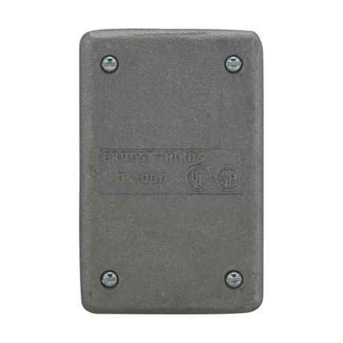 Crouse-Hinds DS100G Blank Cover Electrical Accessory Single-Gang Cast Aluminum DS