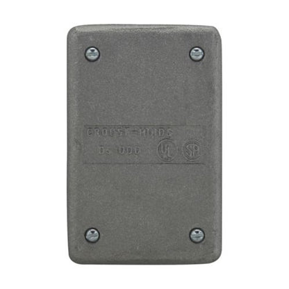 Crouse-Hinds DS100G Blank Cover Electrical Accessory Single-Gang Cast Aluminum DS