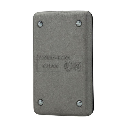 Crouse-Hinds DS100G Blank Cover Electrical Accessory Single-Gang Cast Aluminum DS