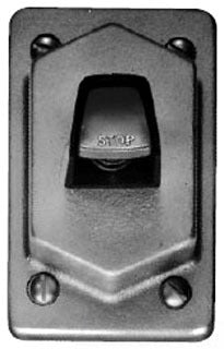 Crouse-Hinds DS171G Pushbutton Switch Cover | Red STOP Normally Closed Single-Gang Feraloy Iron Alloy DS