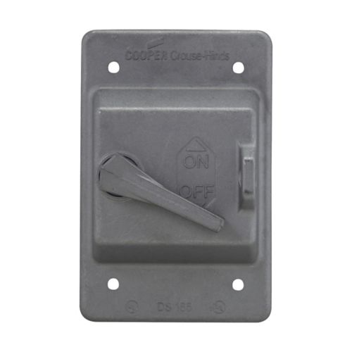 Crouse-Hinds DS185 Electrical box covers | Raintight Snap Switch Cover Single-Gang Aluminum DS Series