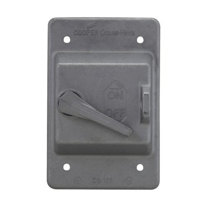 Crouse-Hinds DS185 Electrical box covers | Raintight Snap Switch Cover Single-Gang Aluminum DS Series