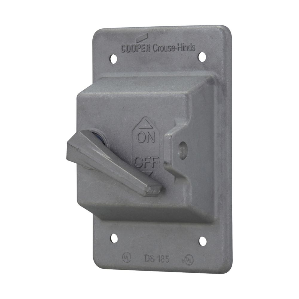 Crouse-Hinds DS185 Electrical box covers | Raintight Snap Switch Cover Single-Gang Aluminum DS Series