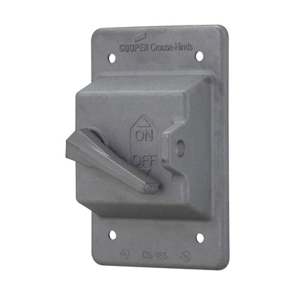 Crouse-Hinds DS185 Electrical box covers | Raintight Snap Switch Cover Single-Gang Aluminum DS Series