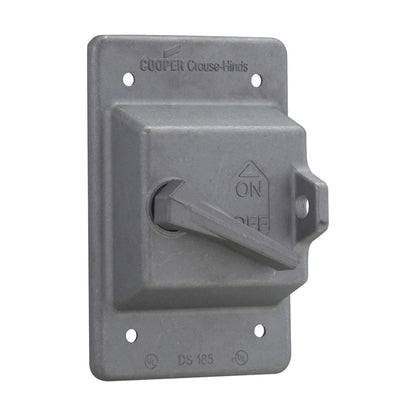 Crouse-Hinds DS185 Electrical box covers | Raintight Snap Switch Cover Single-Gang Aluminum DS Series