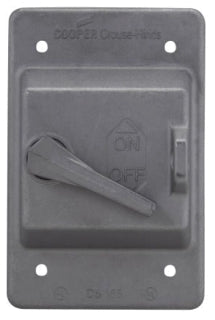 Crouse-Hinds DS185 Electrical box covers | Raintight Snap Switch Cover Single-Gang Aluminum DS Series