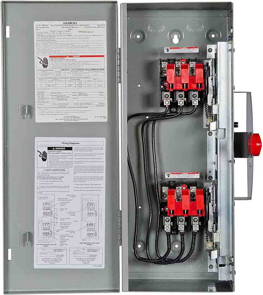 Siemens DTNF321 Disconnect 240VAC 30A 3P Non-Fusible VBII Series