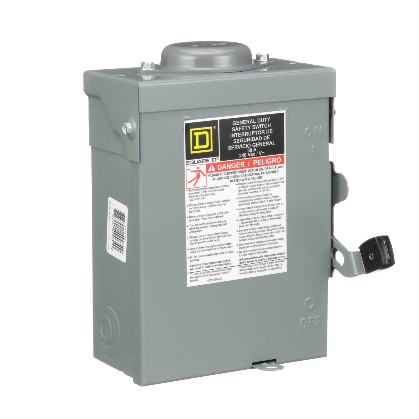 Square D DU221RB Disconnect Switch | 240V AC 30A 2P Non-Fusible Series E