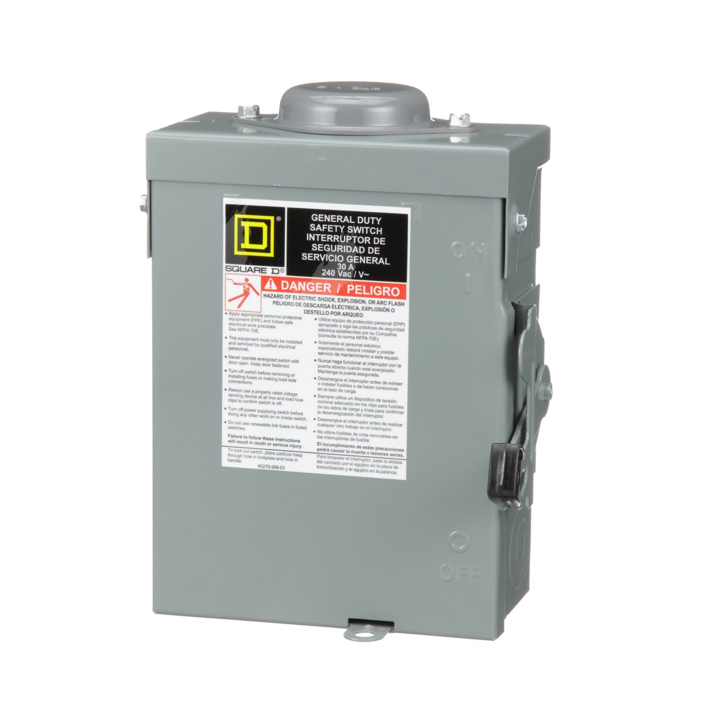 Square D DU321RB Disconnect Switch | 240V AC 30A 3P 3Pole Non-Fusible 100kA@240V Series E