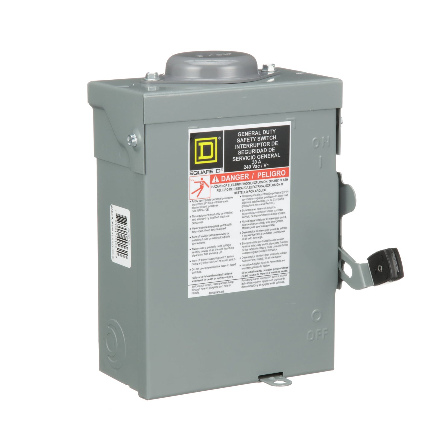 Square D DU321RB Disconnect Switch | 240V AC 30A 3P 3Pole Non-Fusible 100kA@240V Series E