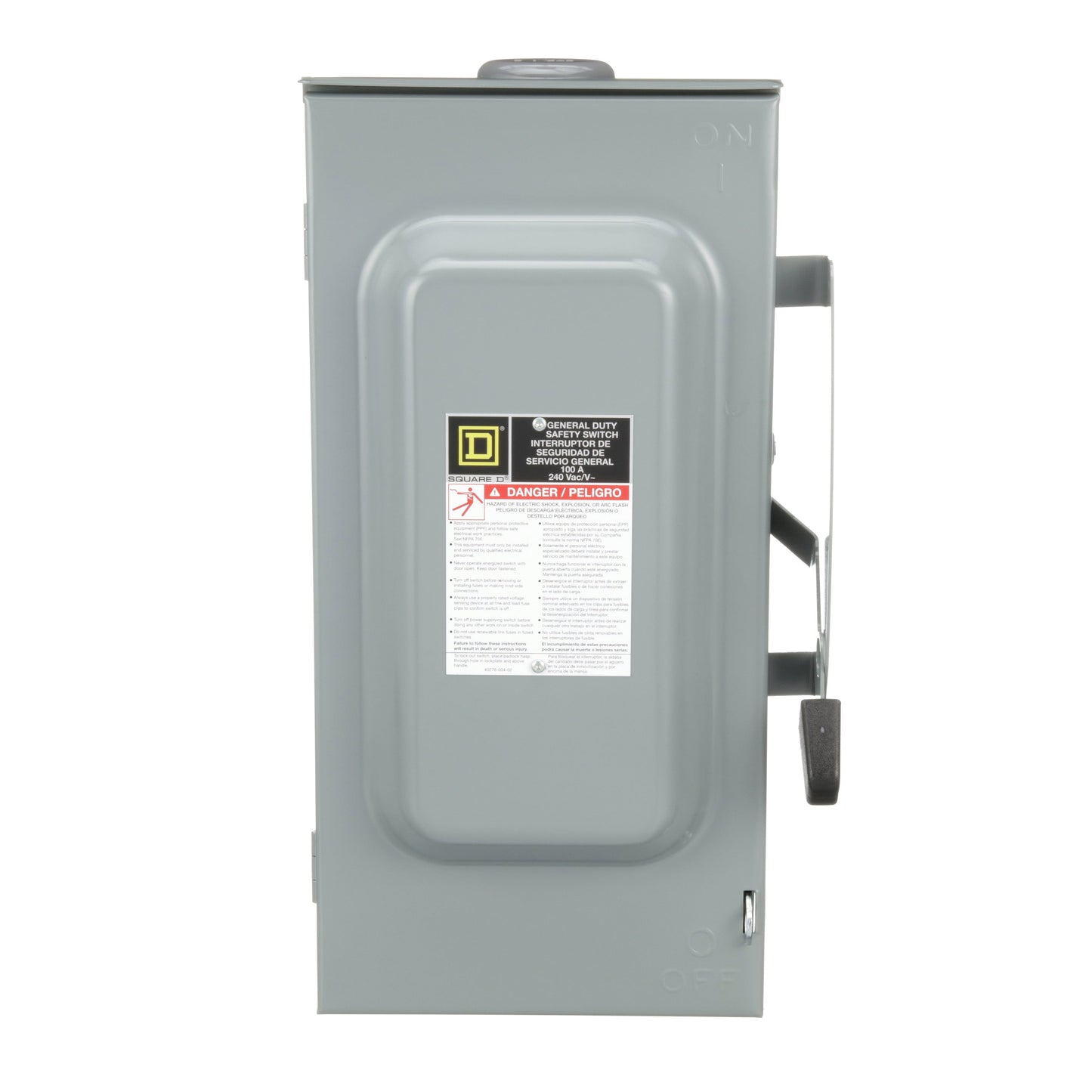 Square D DU323RB Disconnect Switch | 240V AC 100A 3P Non-Fusible Series E