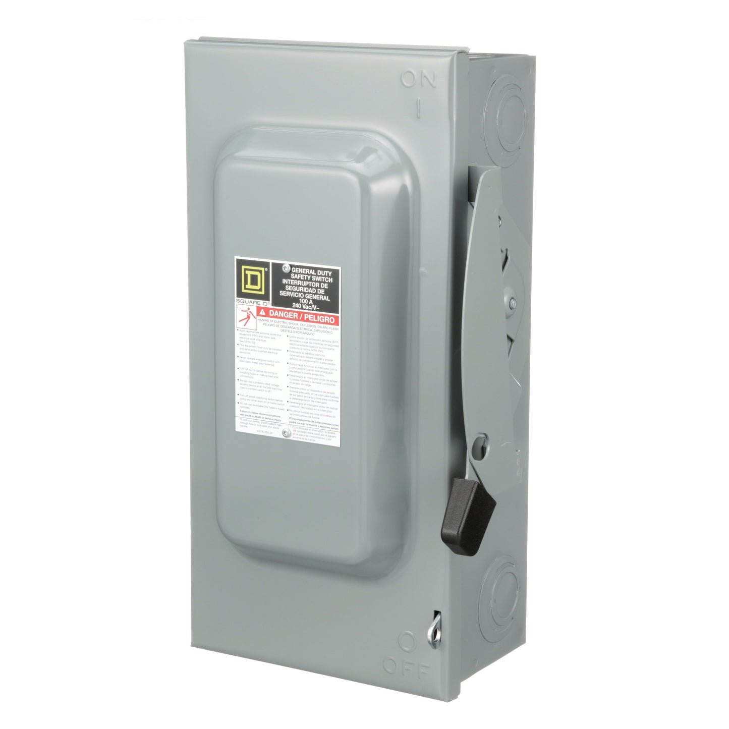 Square D DU323 Disconnect Switch | 240V AC 100A 3P 3Pole Non-Fusible 100kA@240V Series E