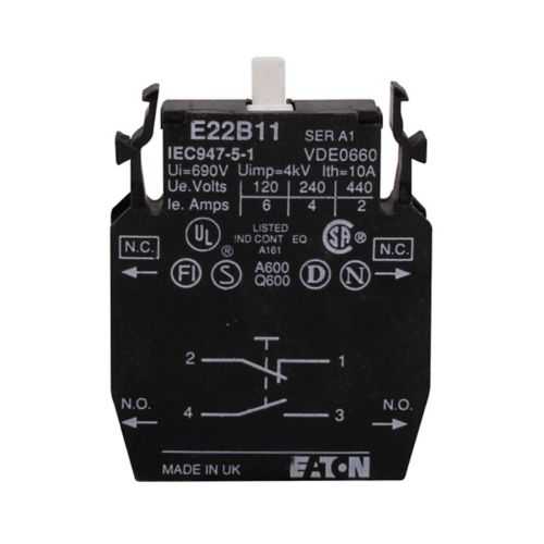 Eaton E22B11 Motor Control Part And Accessory Contacts E22 Series