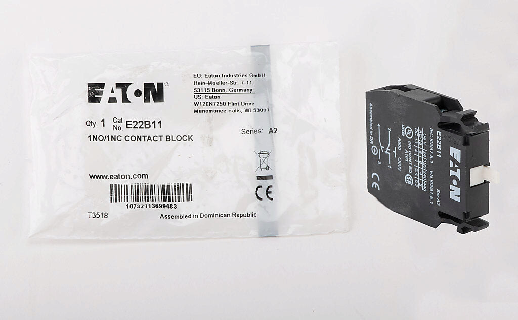 Eaton E22B11 Motor Control Part And Accessory Contacts E22 Series