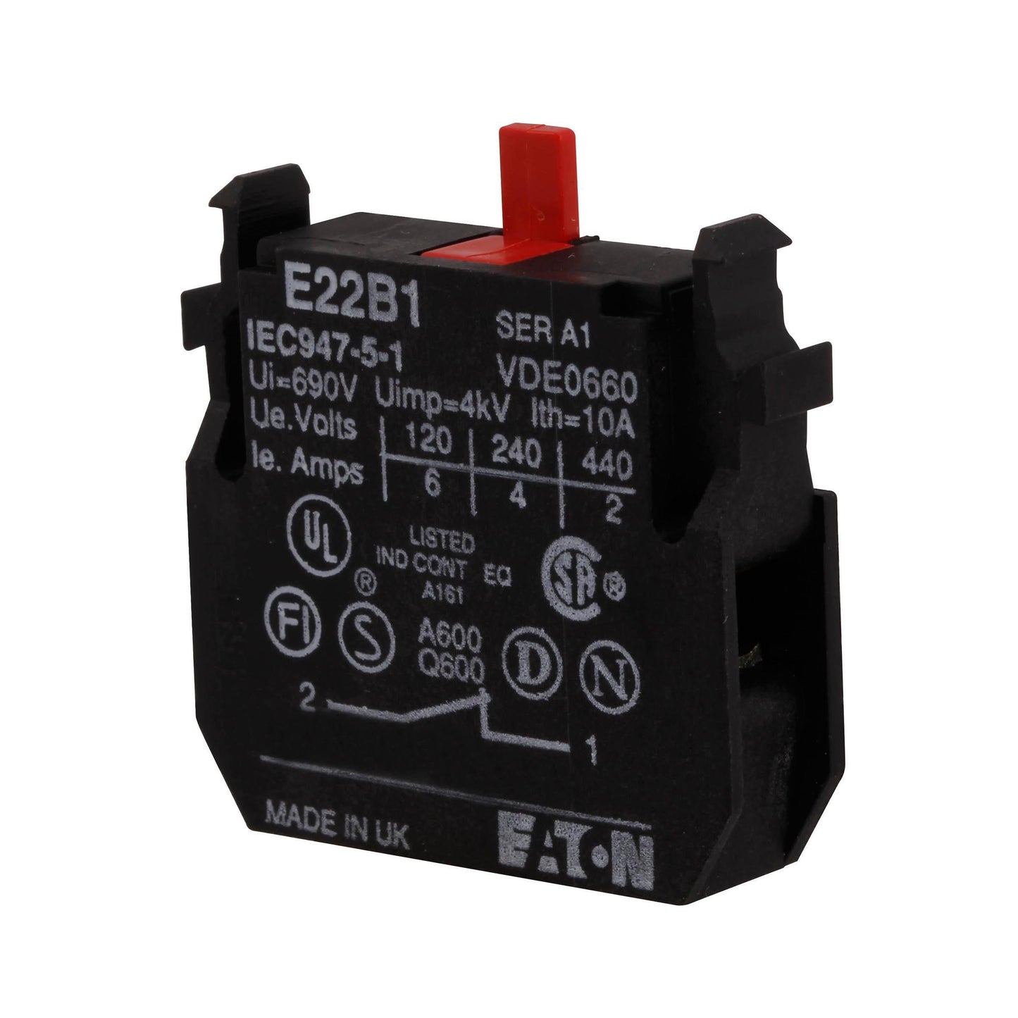 E22B1 Heavy Duty Pushbutton Contact Block - Essential Electric Supply