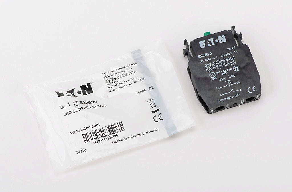 Cutler Hammer E22B20 Motor Control Contacts | Compatible Frames RD RDC CRD CRDC RGH RGC E2R E2RM