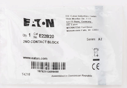 Cutler Hammer E22B20 Motor Control Contacts | Compatible Frames RD RDC CRD CRDC RGH RGC E2R E2RM