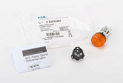 Cutler-Hammer E22HL9X4 LED Indicating Light 22mm 24VAC/VDC Amber E22 Monoblock
