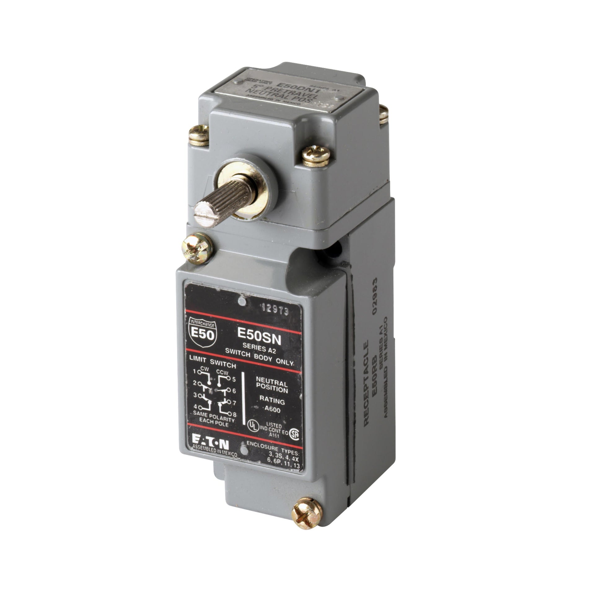 E50DN1 - EATON E50 NEMA Heavy Duty Plug-In Limit Switch - Essential Electric Supply
