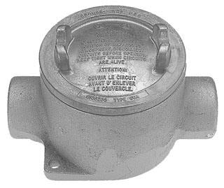 Crouse-Hinds EABC26SA Conduit Outlet Box C Shape 3-Inch Cover Opening EAB
