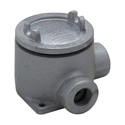 Crouse-Hinds EABL16 Conduit Outlet Box Explosion-Proof L-Shaped 3" Cover 1/2" Hub EAB