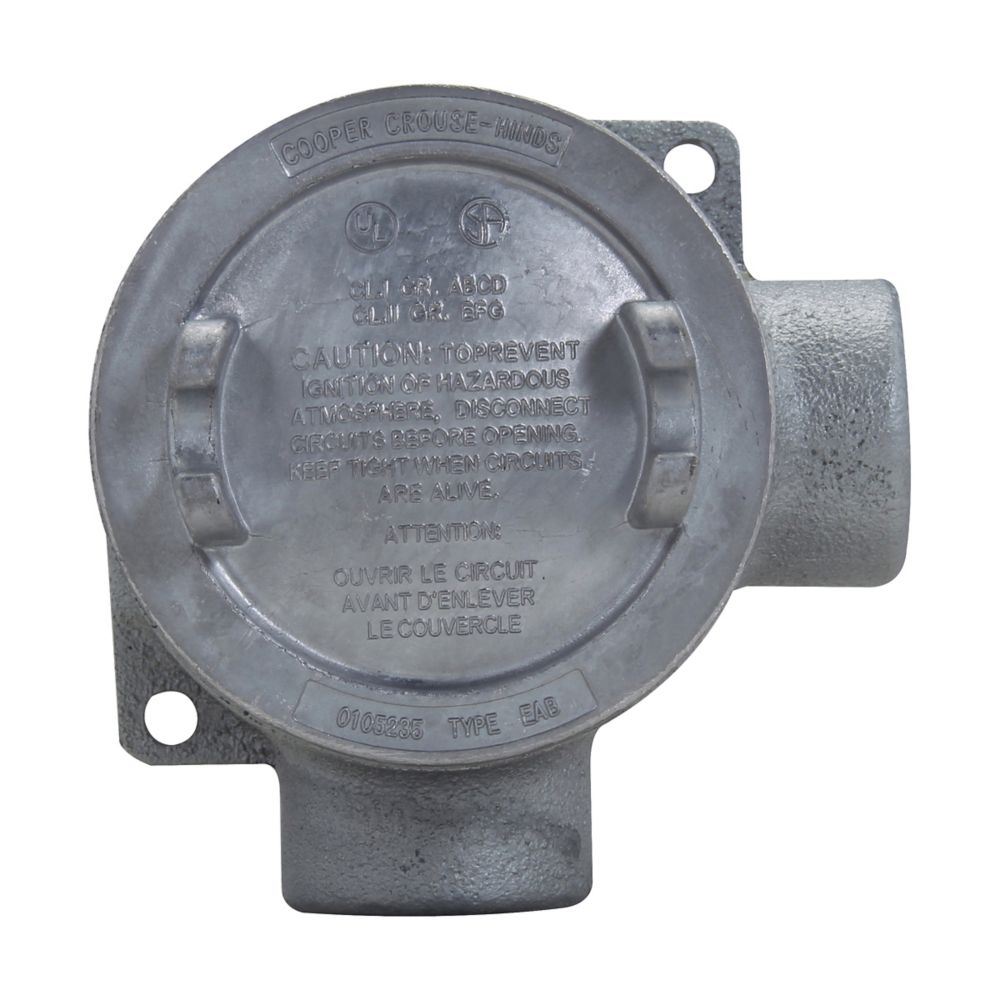 Crouse-Hinds EABL26 Conduit Outlet Box | 3-inch Cover Opening L-Shape Explosion-Proof EAB