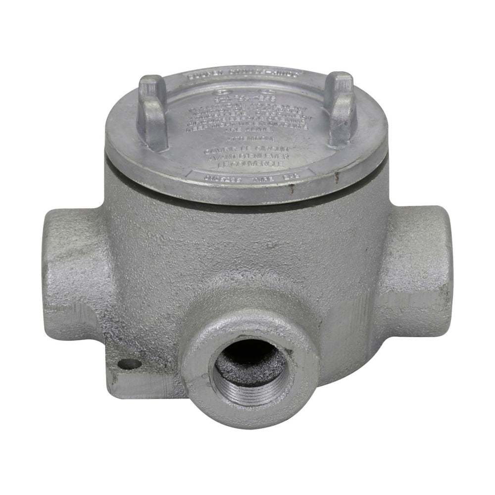 Crouse-Hinds EABT36 Condulet Conduit Outlet Box Feraloy Iron Alloy T-Shape 3" Cover Opening 1" Trade Size