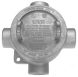 Crouse-Hinds EABX26SA Condulet EAB Conduit Outlet Box Copper-Free Aluminum X Shape 3/4" Conduit Size