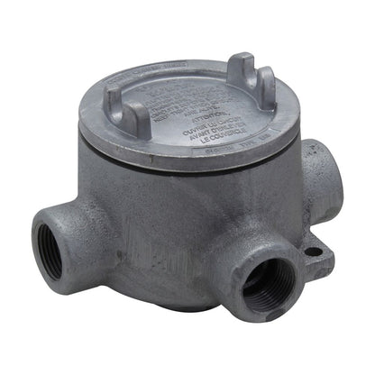 Crouse-Hinds EABY16 Conduit Outlet Box | 3" Cover Opening Feraloy Iron Alloy Explosionproof Dust-Ignitionproof EAB