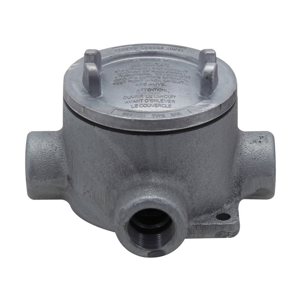 Crouse-Hinds EABY26 Conduit Outlet Box Feraloy Iron Alloy 3/4" Size 3" Cover Opening EAB