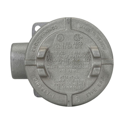Crouse-Hinds EAJB36 Conduit Outlet Box Hazardous Area Feraloy Iron Alloy EAJ