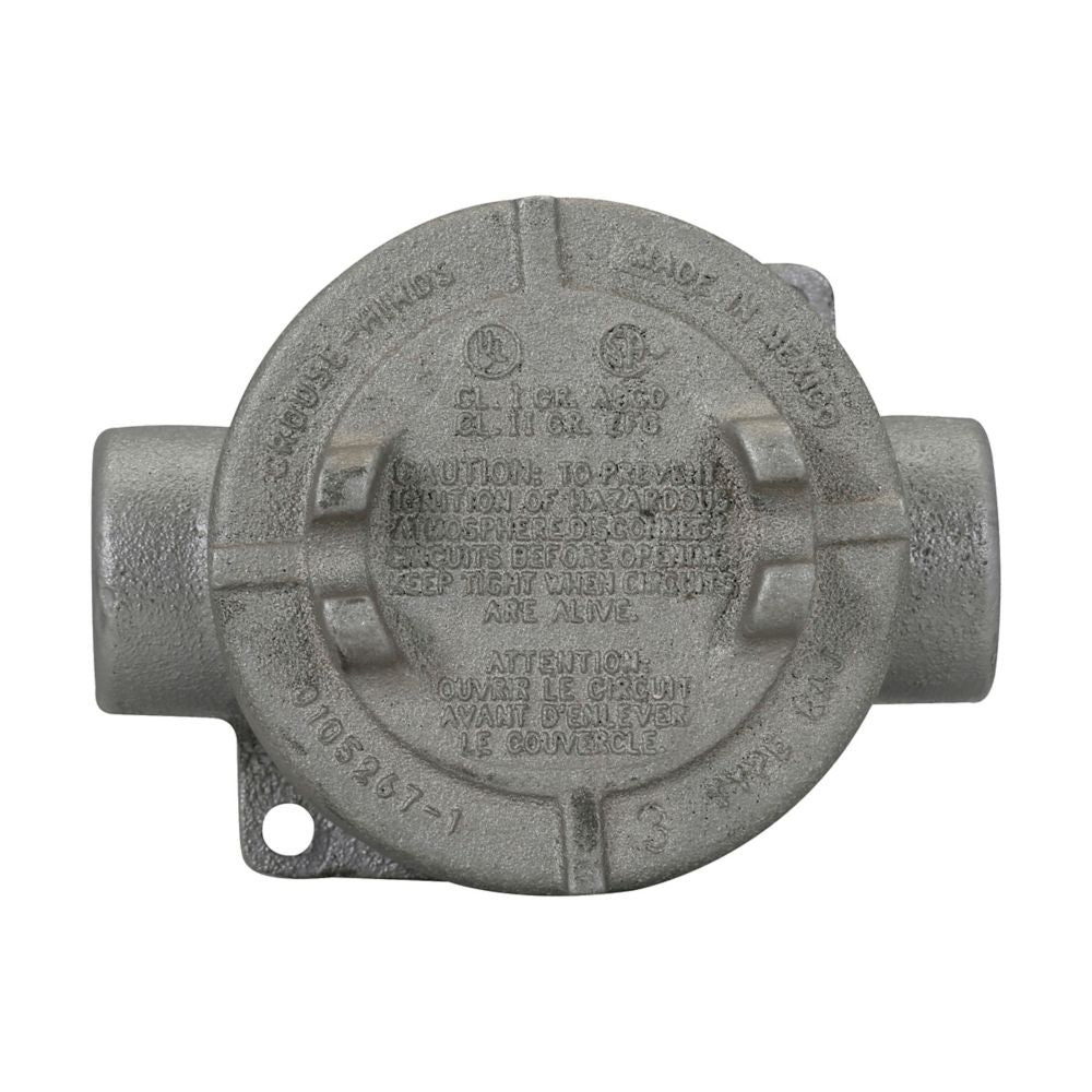 Crouse-Hinds EAJC26 Condulet EAJ Conduit Outlet Box Feraloy Iron Alloy C-Shape 3/4" Trade Size