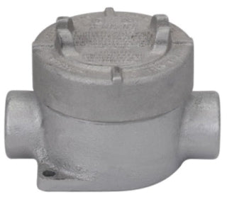 Crouse-Hinds EAJC36 Condulet EAJ Explosionproof Conduit Outlet Box Feraloy Iron Alloy 1" Trade Size C Shape 3-3/16" Cover Opening Eaton Series