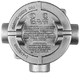 Crouse-Hinds EAJT69 Conduit Outlet Box | Feraloy Iron Alloy T-Shape 5" Cover 2" Hub EAJ