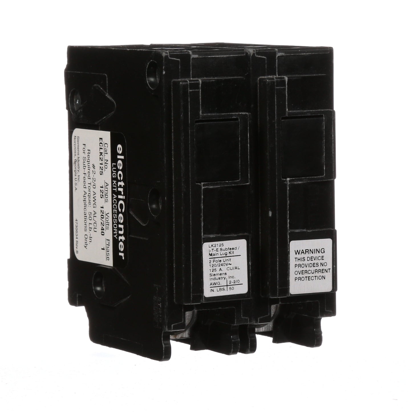 Siemens ECLK2125 Circuit Breaker Lug Terminal Kit ECLK