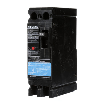 Siemens ED22B015 Circuit Breaker | 240V 15A 2P 10kA@240V Bolt-On Sentron Series